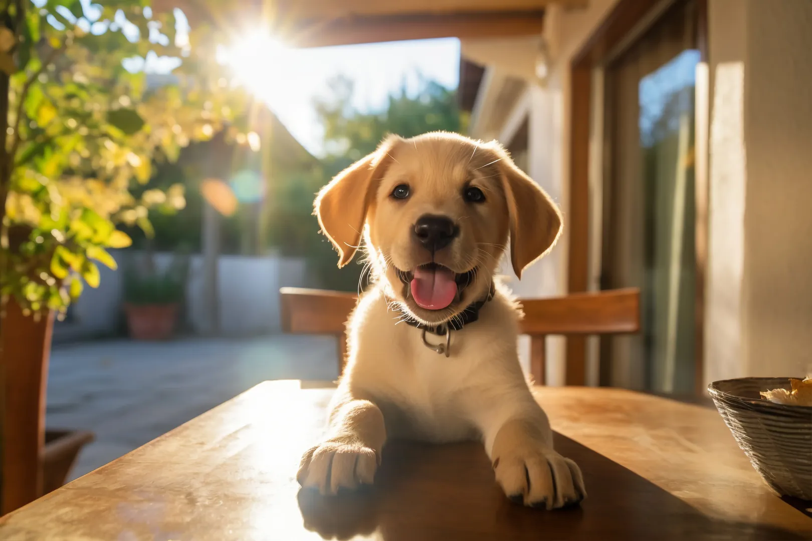 Mascota feliz en clínica Patitas y Co